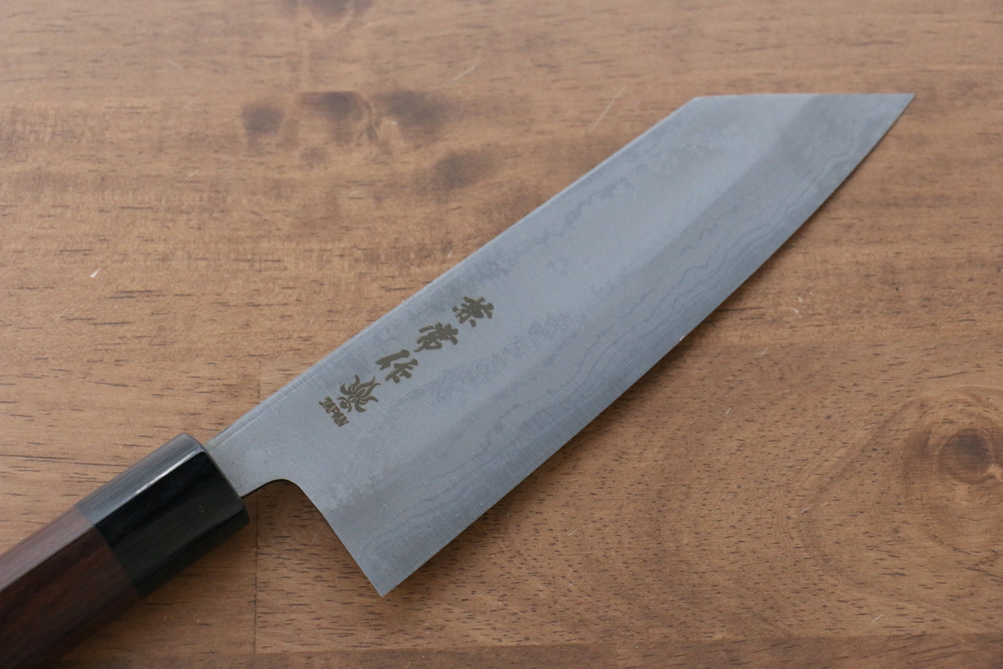 兼常 青ニ鋼 ダマスカス 切付包丁 170mm 紫檀柄 - 清助刃物
