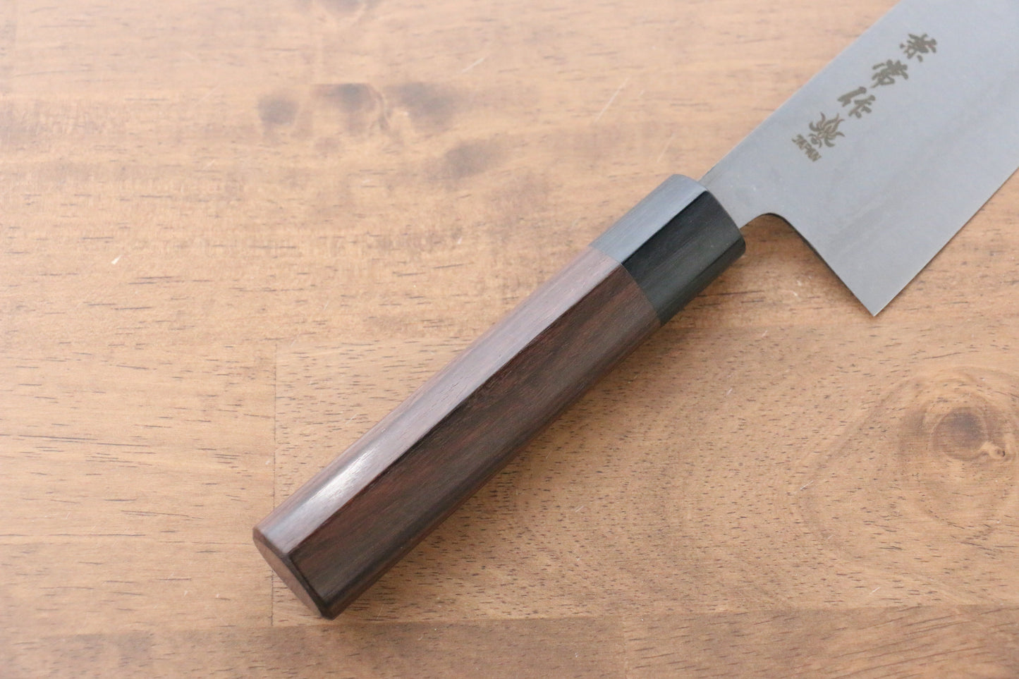 兼常 青ニ鋼 ダマスカス 切付包丁 170mm 紫檀柄 - 清助刃物