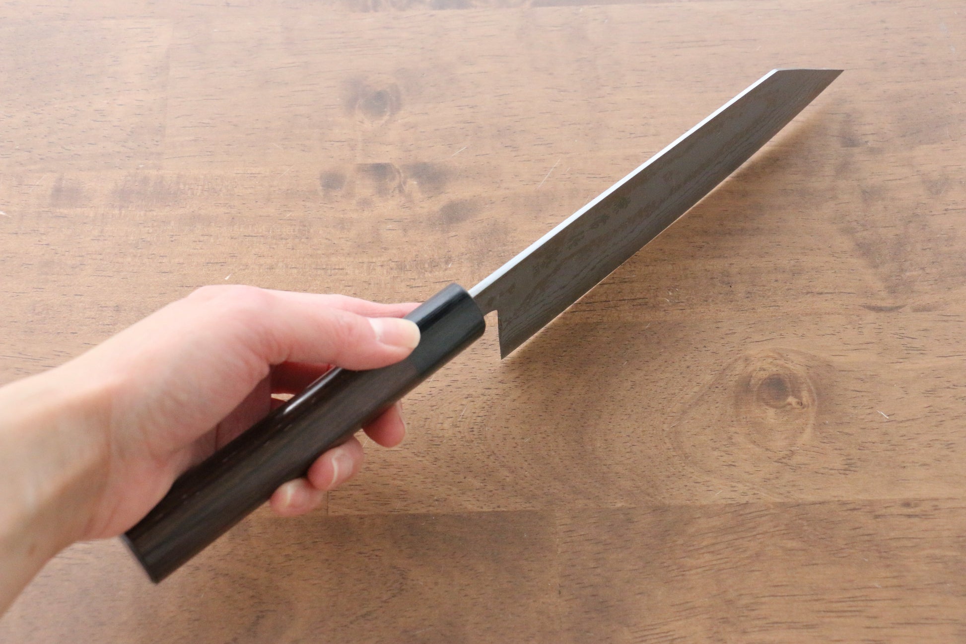 兼常 青ニ鋼 ダマスカス 切付包丁  170mm 紫檀柄 - 清助刃物