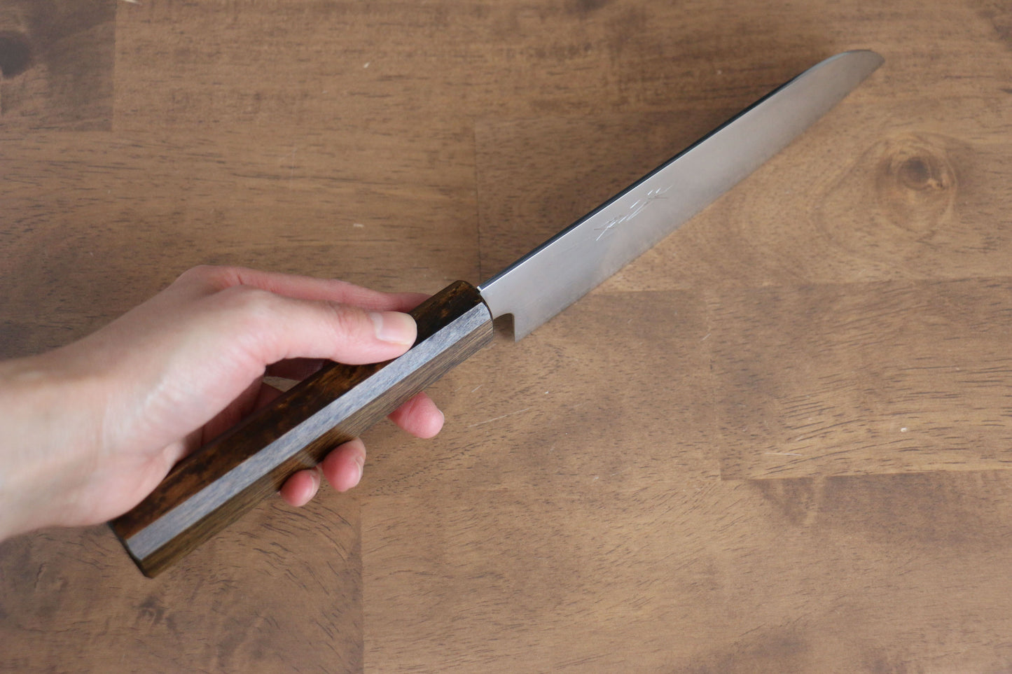 清助 V金10号 63層ダマスカス 三徳包丁 170mm 樫柄 - 清助刃物