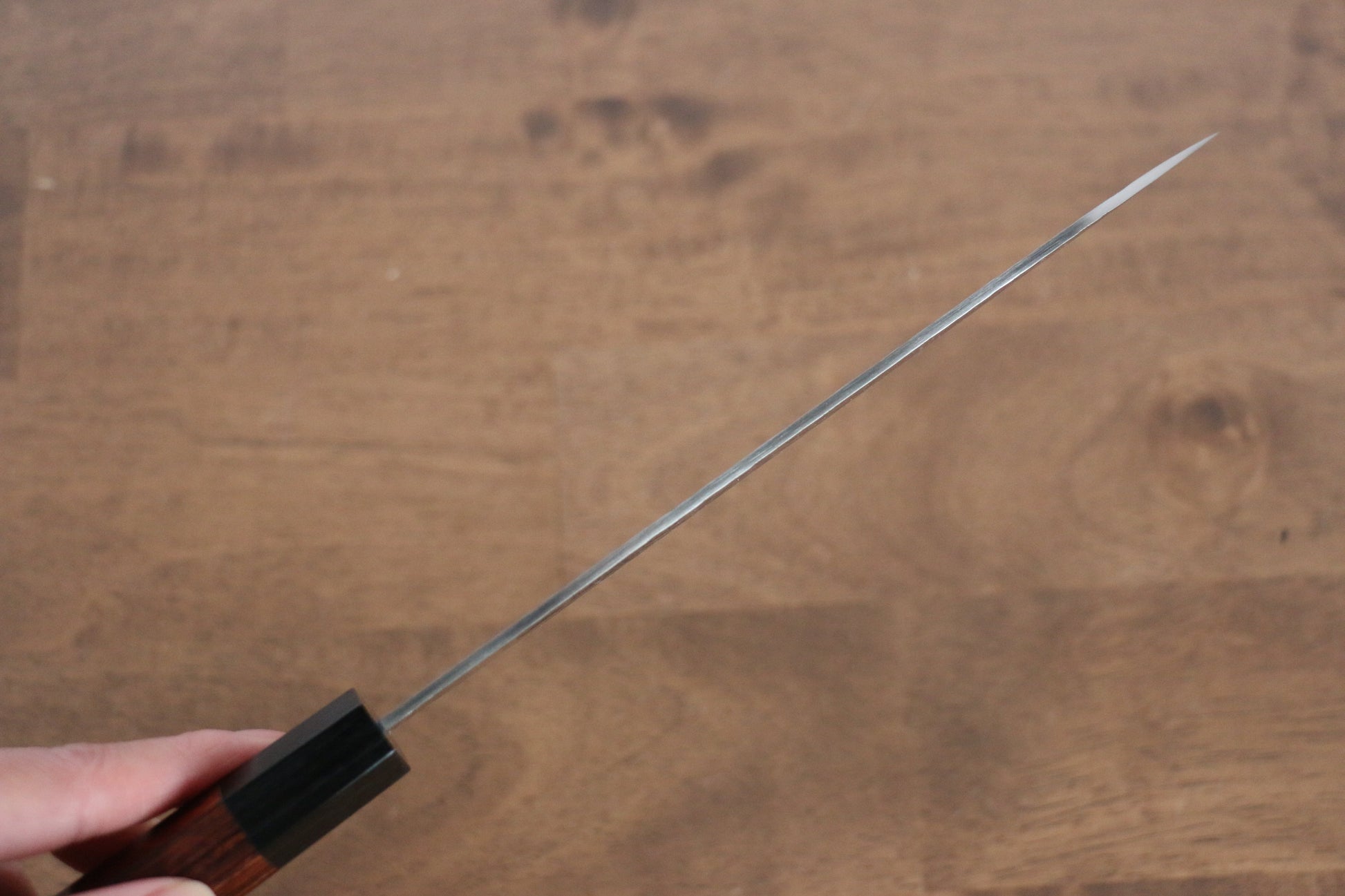 関 兼次 ヘプタゴンウッド V金10号 鎚目 三徳包丁  170mm 合板 (七角形)柄 - 清助刃物
