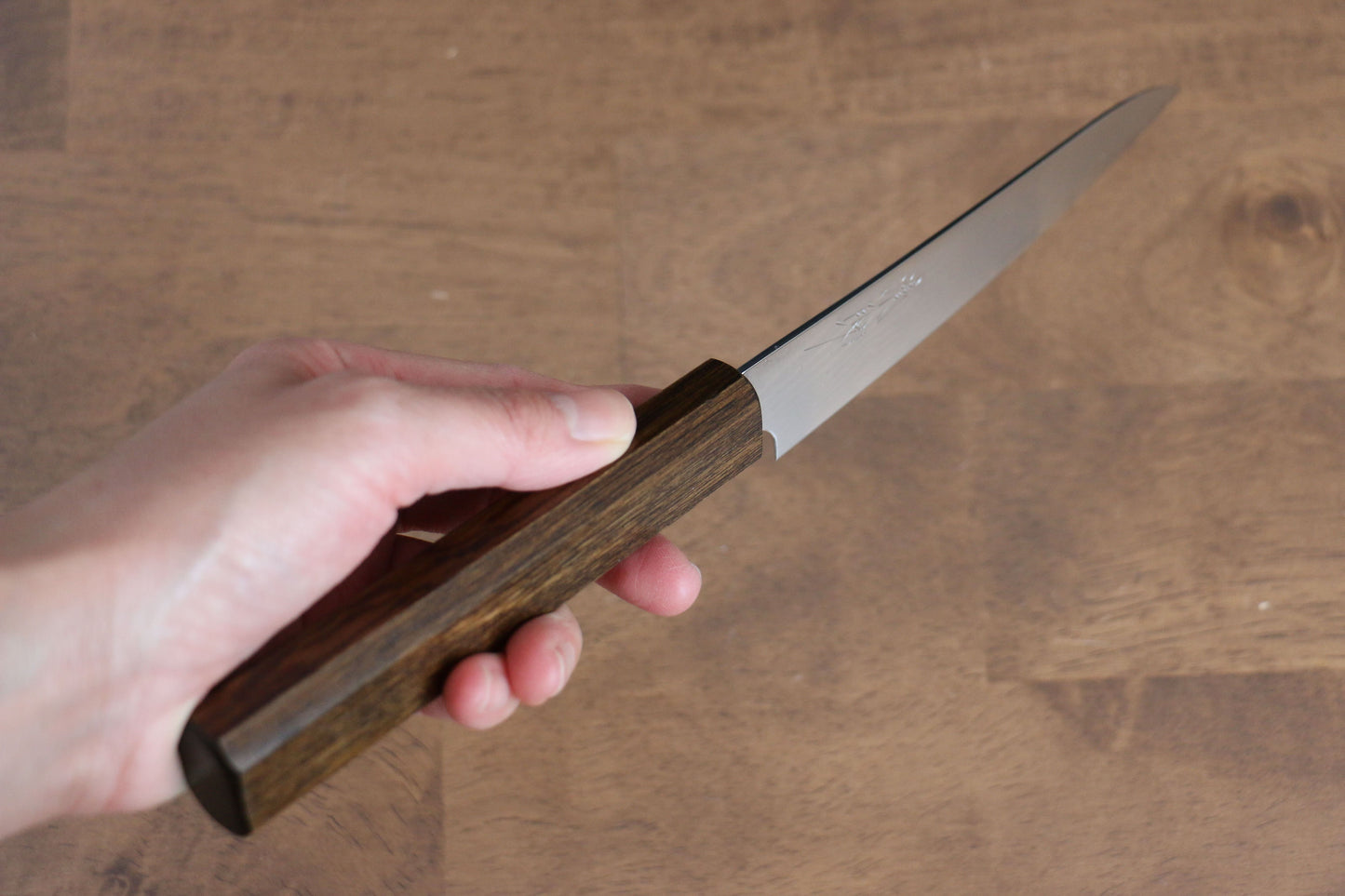 清助 V金10号 63層ダマスカス ペティーナイフ 130mm 樫柄 - 清助刃物