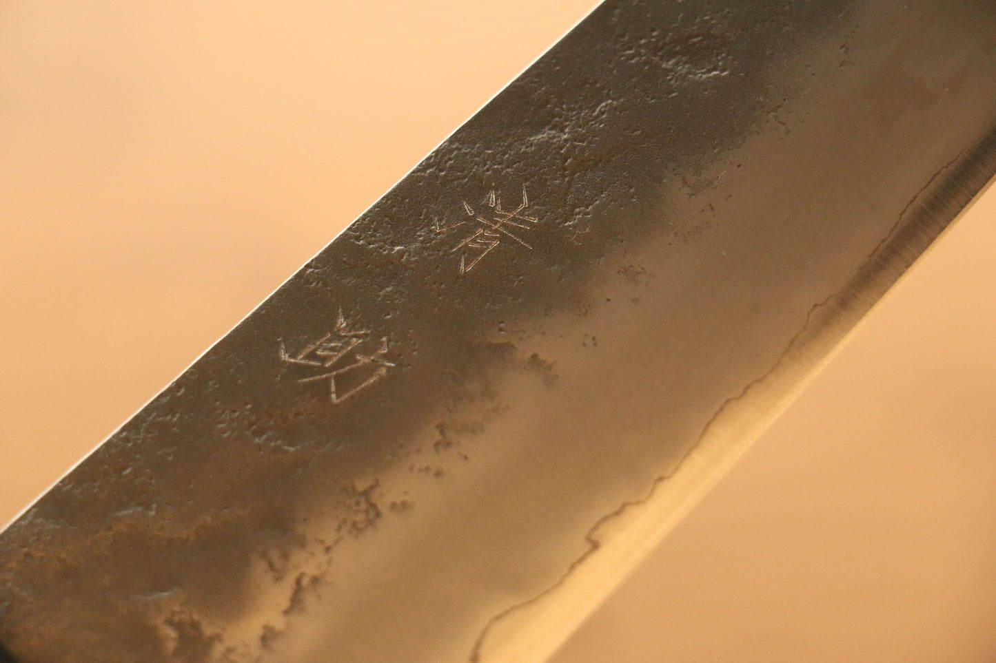 清助 銀三鋼 梨地 三徳包丁 180mm 赤合板柄 - 清助刃物