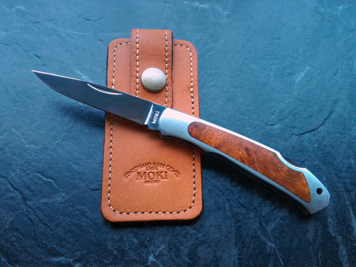 Moki Ezo Red Fox Pocket Knife - 清助刃物