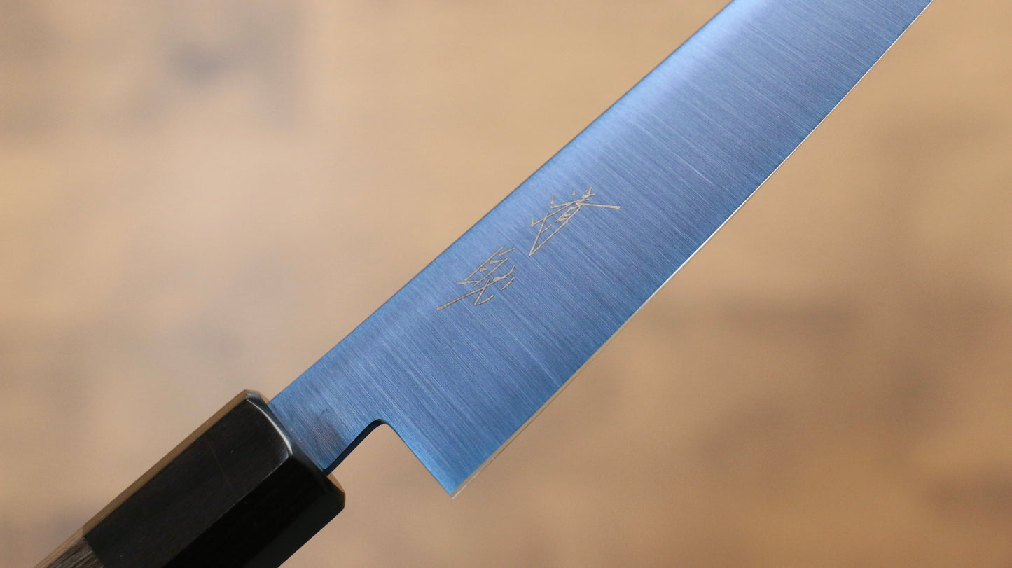 清助 SK-85鋼 イオンプレーティング 磨き仕上げ ペティーナイフ 150mm グレー合板柄 - 清助刃物