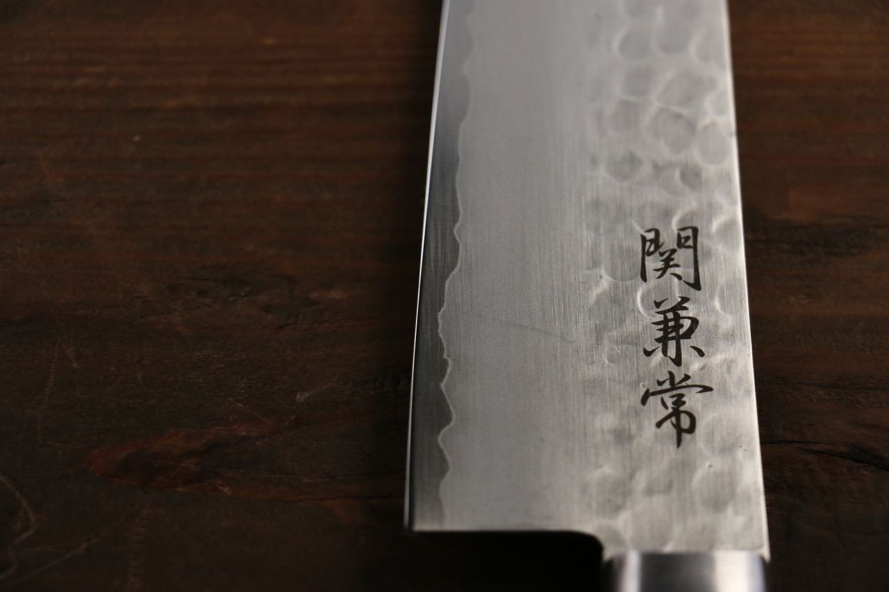 兼常 V金1号 鎚目 三徳包丁 165mm マホガニー柄 - 清助刃物