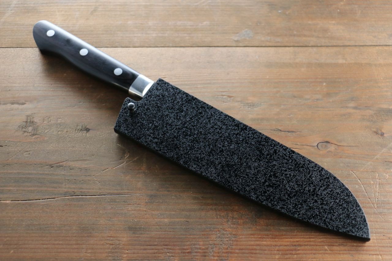 黒石目鞘 三徳用 黒合板ピン付き 180mm - 清助刃物