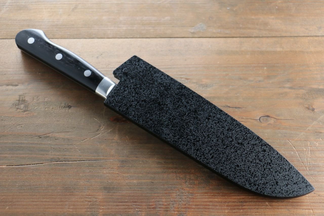黒石目鞘 三徳用 黒合板ピン付き 180mm - 清助刃物