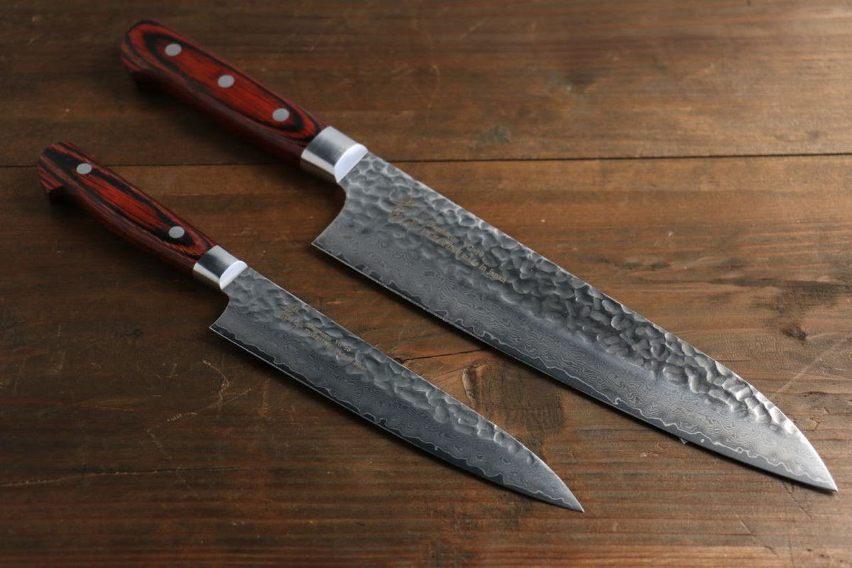 関の刃物 ペティナイフ 150mm 関兼常作 ダマスカス 33層 両刃 果物包丁ねねちのペティナイフ