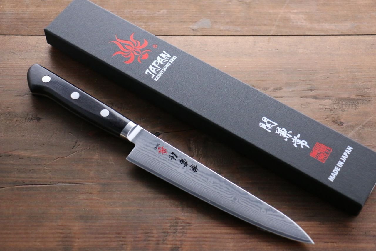 兼常 VG10 33層 ダマスカス ペティーナイフ 150mm 合板柄 - 清助刃物