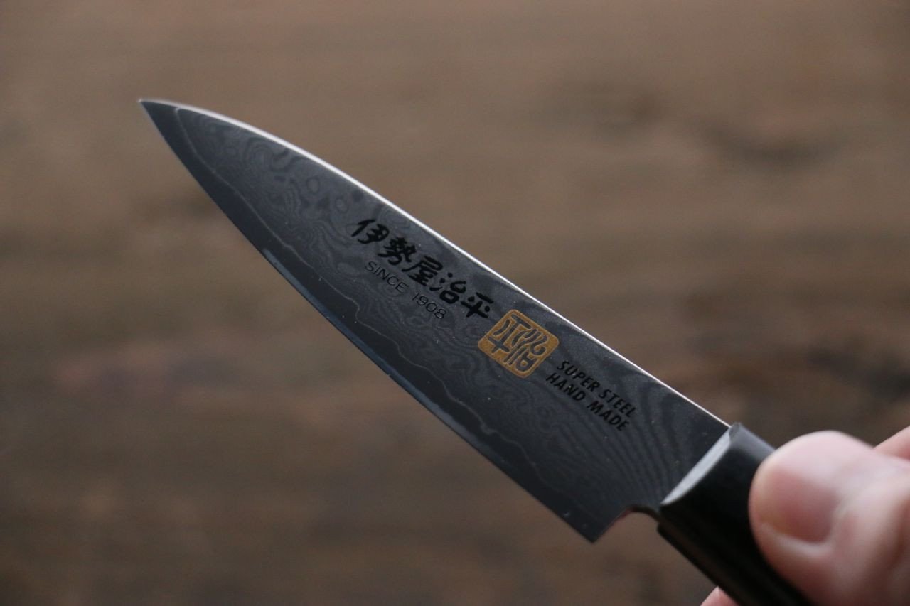 伊勢屋 V金10号 ダマスカス パーリングナイフ  76mm - 清助刃物