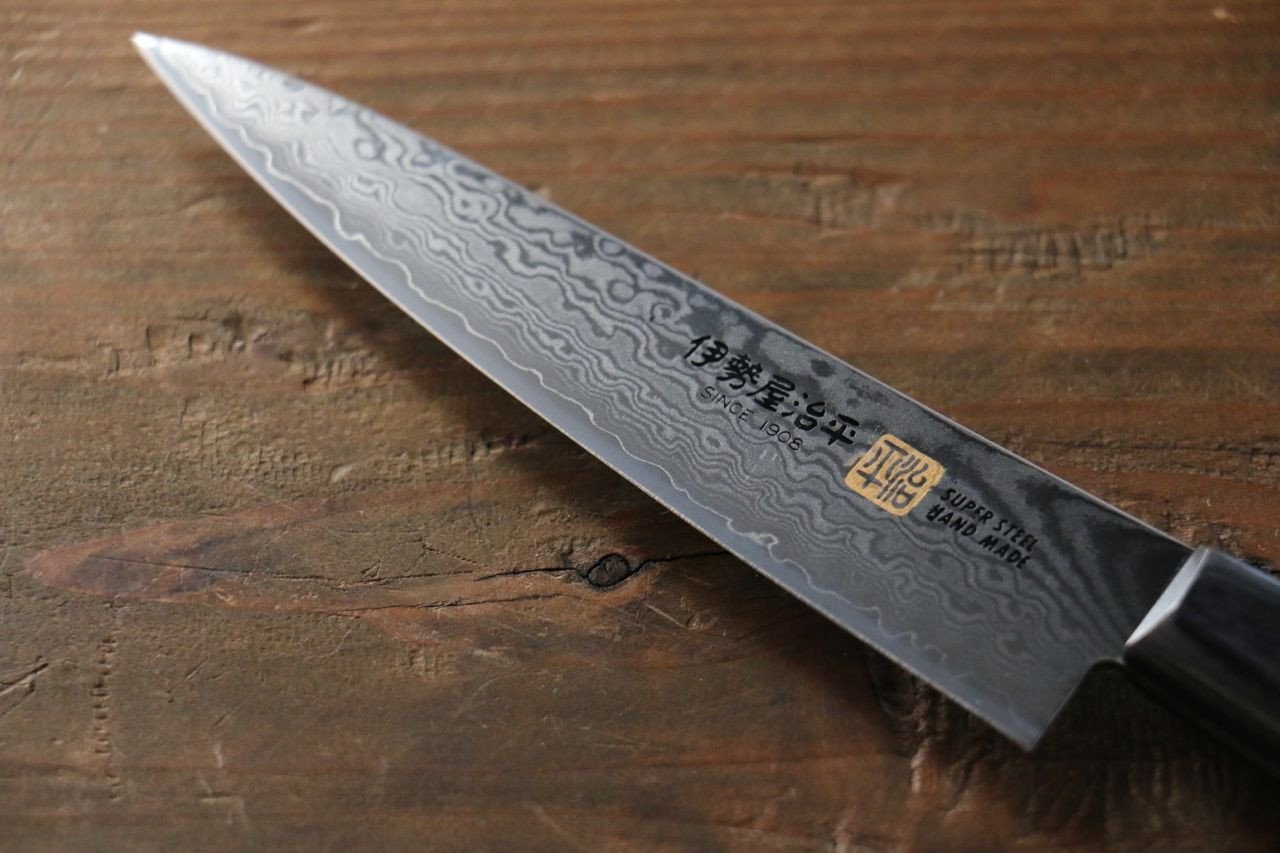 伊勢屋 V金10号 ダマスカス ペティーナイフ 120mm - 清助刃物