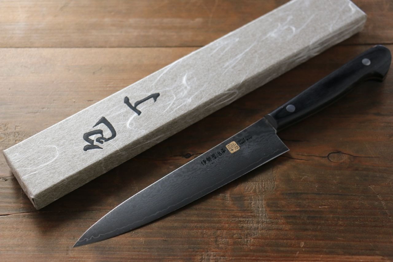 伊勢屋 V金10号 ダマスカス ペティーナイフ 150mm - 清助刃物