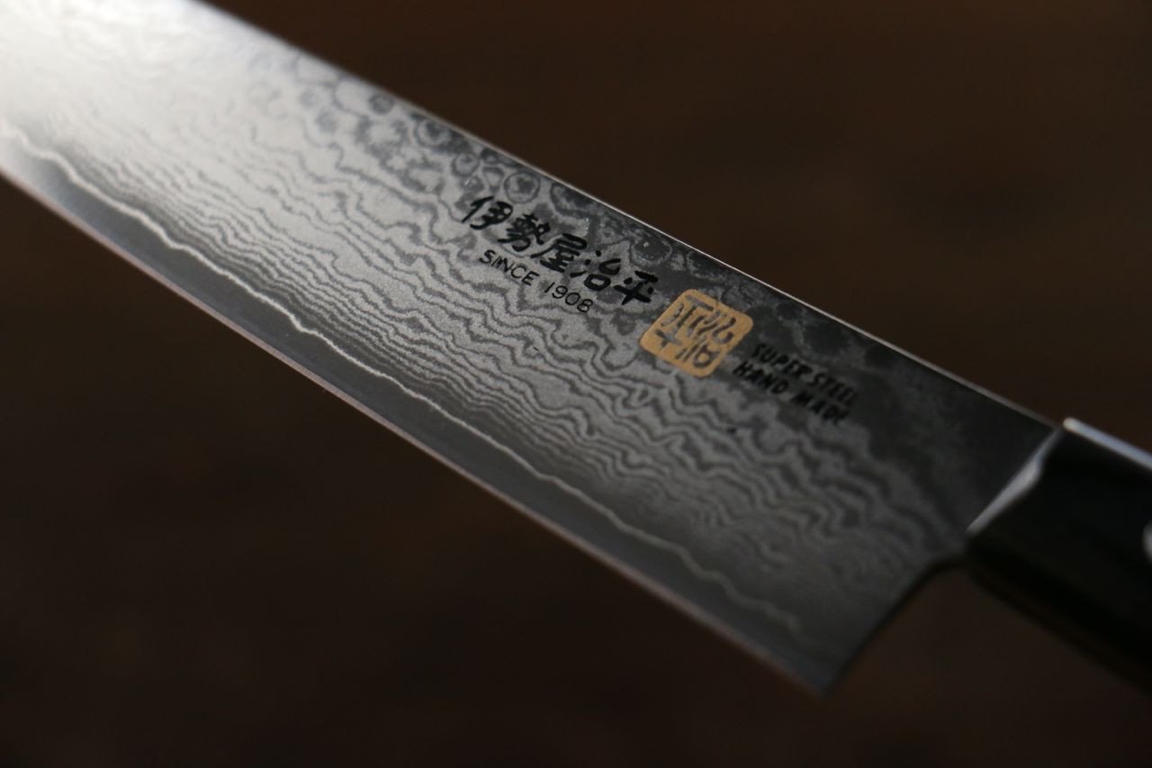 伊勢屋 V金10号 ダマスカス ペティーナイフ 150mm - 清助刃物
