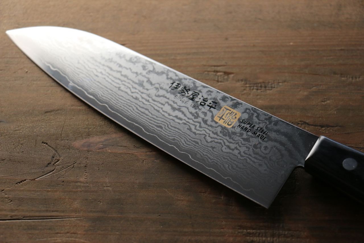 伊勢屋 V金10号 ダマスカス 三徳包丁 180mm - 清助刃物