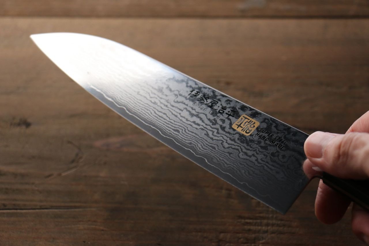 伊勢屋 V金10号 ダマスカス 三徳包丁 180mm - 清助刃物