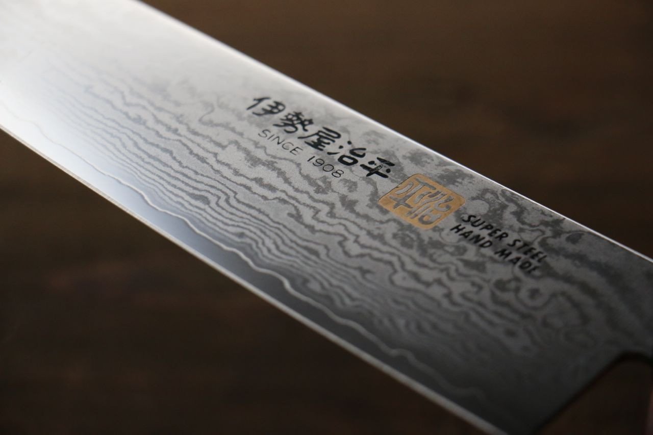 伊勢屋 V金10号 ダマスカス 三徳包丁 180mm - 清助刃物