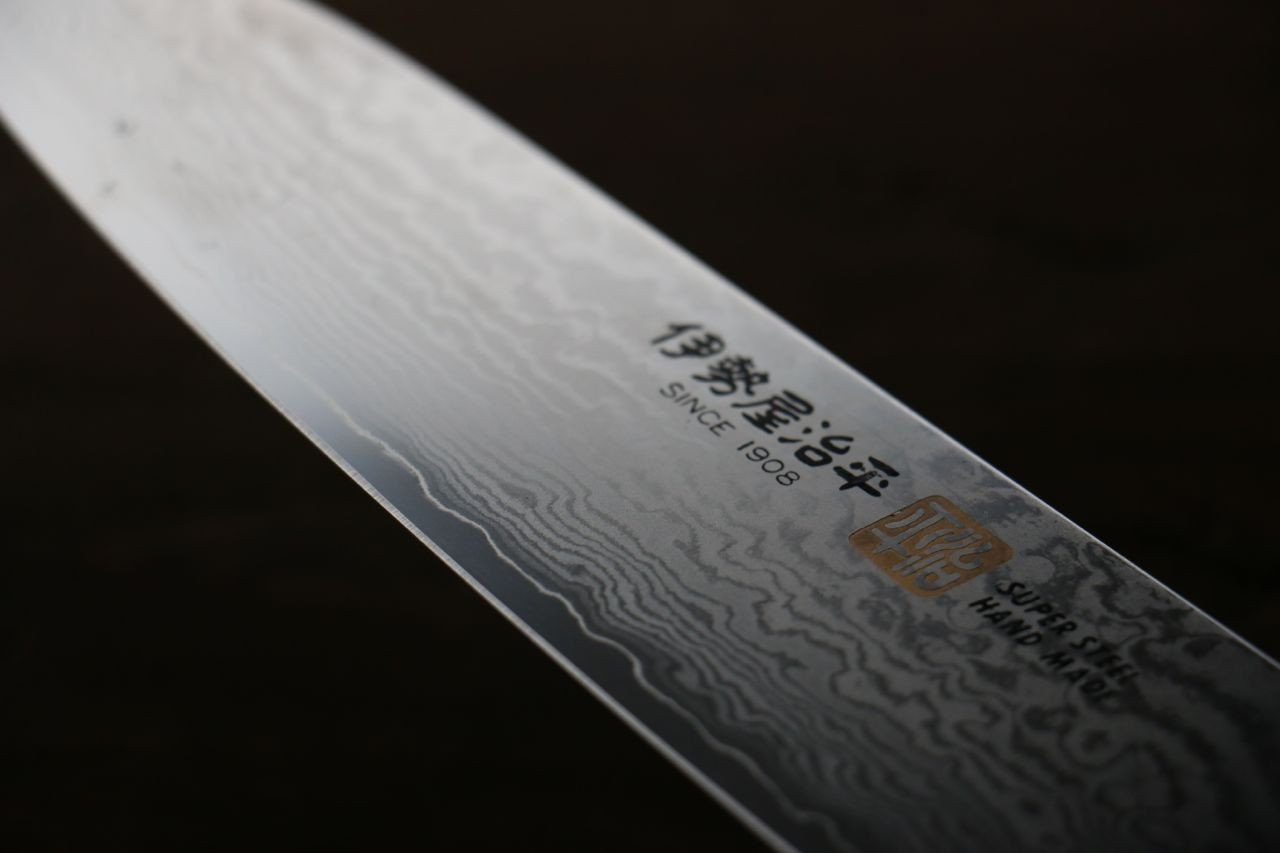 伊勢屋 V金10号 ダマスカス 三徳包丁 180mm - 清助刃物