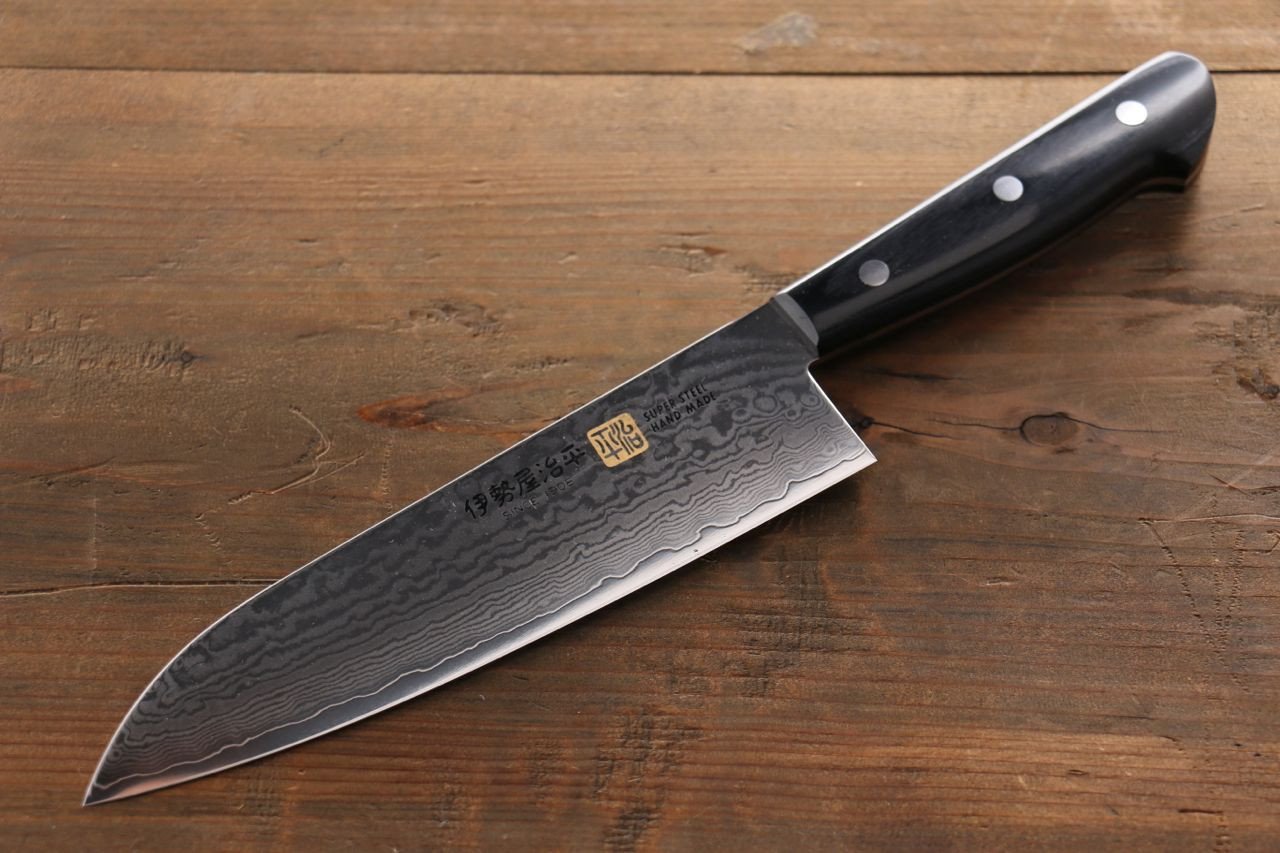 伊勢屋 V金10号 ダマスカス 三徳包丁 180mm - 清助刃物
