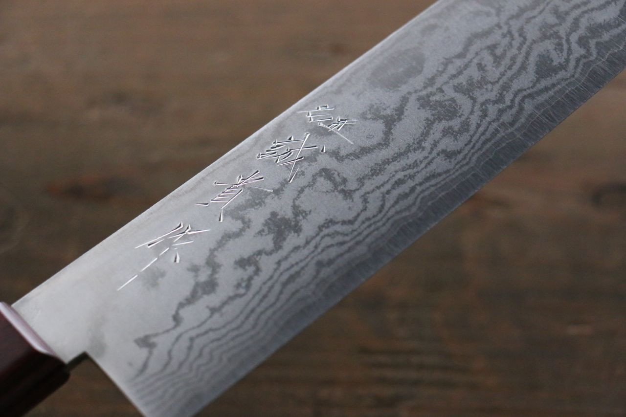 田中 誠貴 VG10 17層 ダマスカス 菜切包丁 160mm 赤合板柄 - 清助刃物