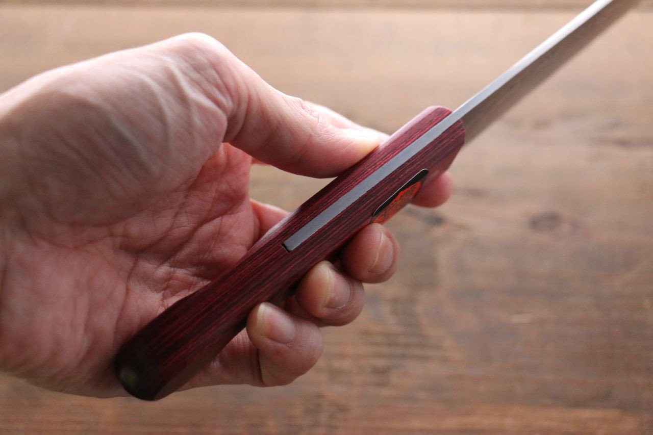 田中 誠貴 VG10 17層 ダマスカス 牛刀包丁 180mm 赤合板柄 - 清助刃物