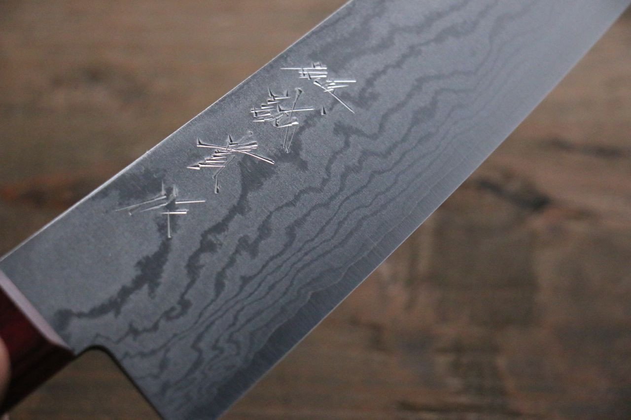 田中 誠貴 VG10 17層 ダマスカス 牛刀包丁 210mm 赤合板柄 - 清助刃物