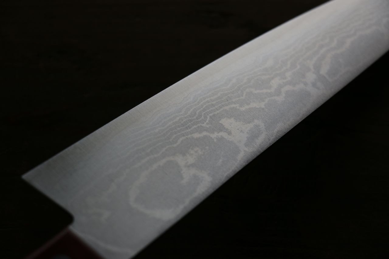 田中 誠貴 VG10 17層 ダマスカス 牛刀包丁 210mm 赤合板柄 - 清助刃物