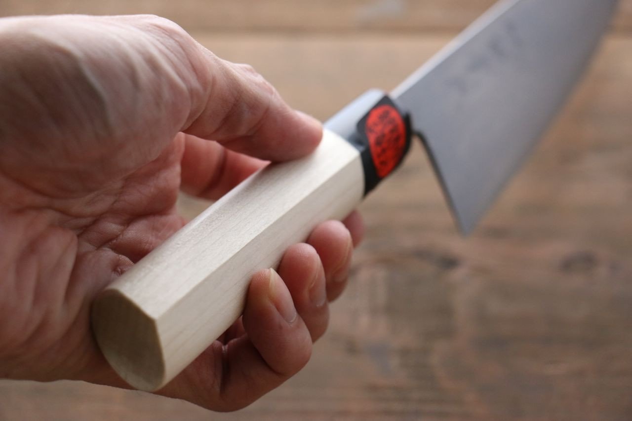 田中 誠貴 青ニ鋼 17層ダマスカスダマスカス 三徳包丁 165mm 朴柄 - 清助刃物