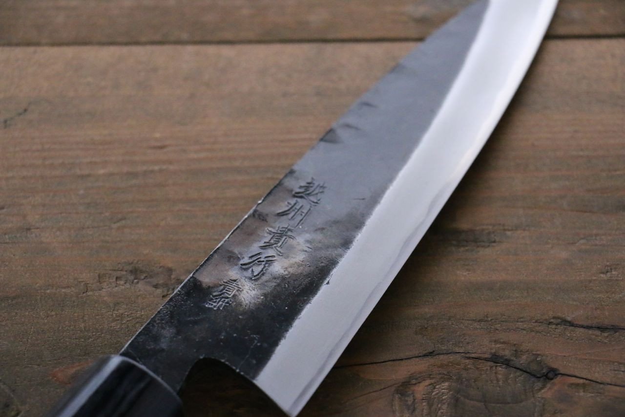 岩井 貴行 青ニ鋼 黒打 舟行包丁 165mm 紫檀柄 - 清助刃物