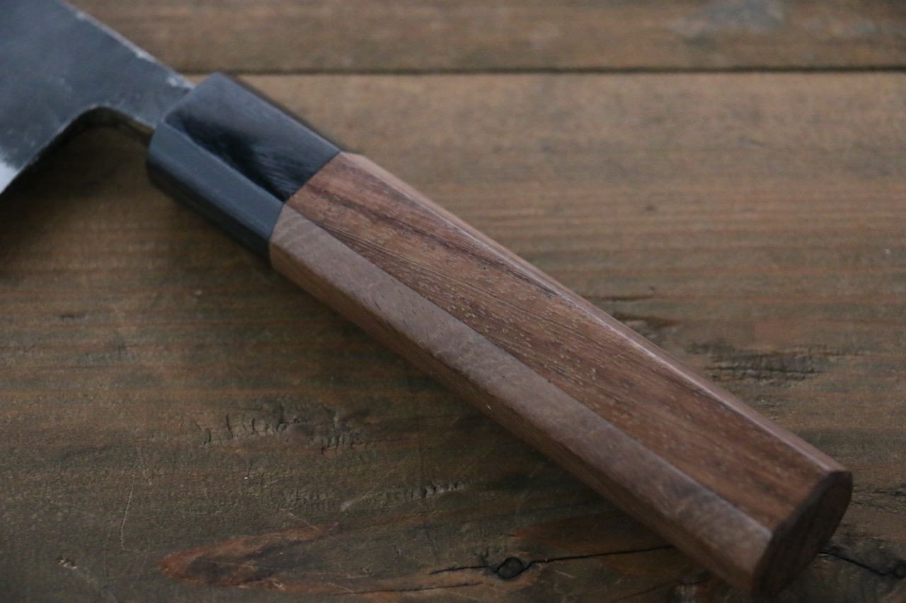 岩井 貴行 青スーパー鋼 黒打 三徳包丁 165mm 紫檀柄 - 清助刃物