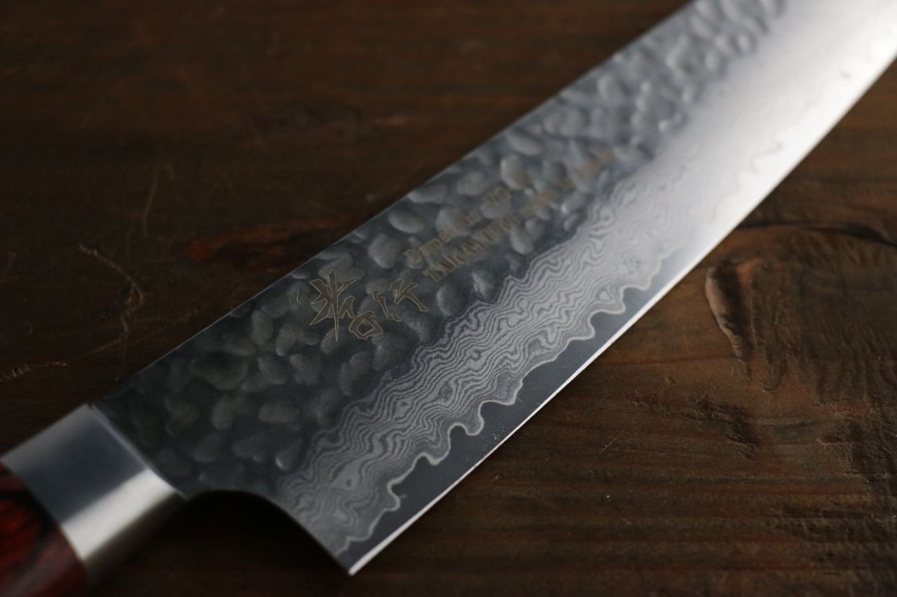 堺 孝行 33層 ダマスカス 牛刀包丁 180mm & ペティナイフ 120mm セット - 清助刃物