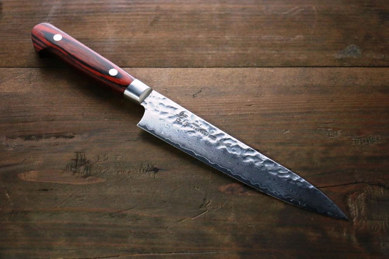 堺 孝行 33層 ダマスカス 三徳包丁 & ペティナイフ 150mm セット - 清助刃物