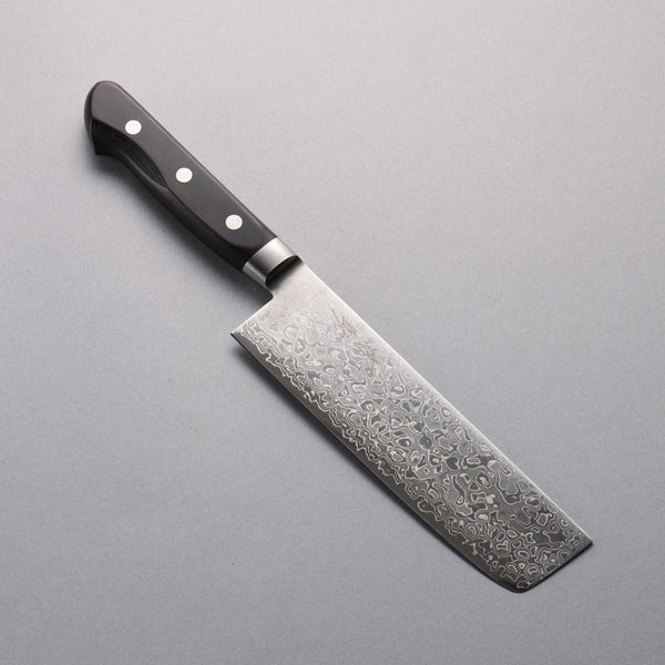 清助 AUS10 45層ダマスカス 薄刃包丁 165mm 黒合板柄 – 清助刃物 Japan