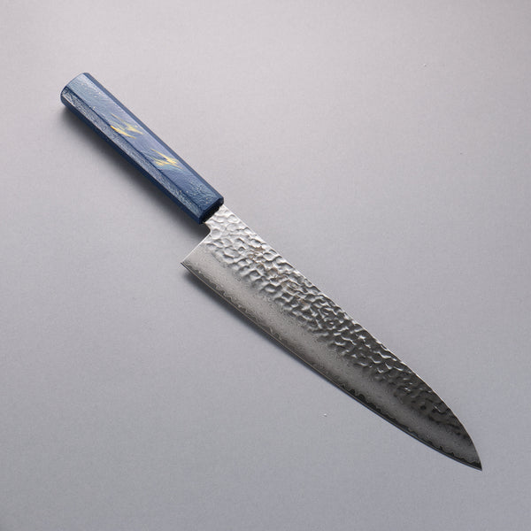 堺 孝行 V金10号 33層ダマスカス 牛刀包丁 240mm 樫の木漆塗り(彩石)柄