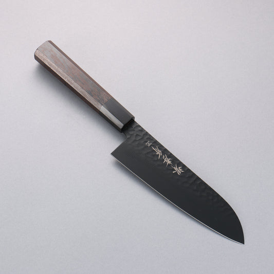 堺 孝行 黒影 V金10号 鎚目 テフロン加工 三徳包丁 170mm ウエンジ柄 - 清助刃物