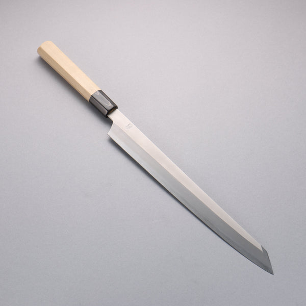 菊月 銀三鋼 暈し 切付柳刃包丁 300mm 朴柄 – 清助刃物 Japan
