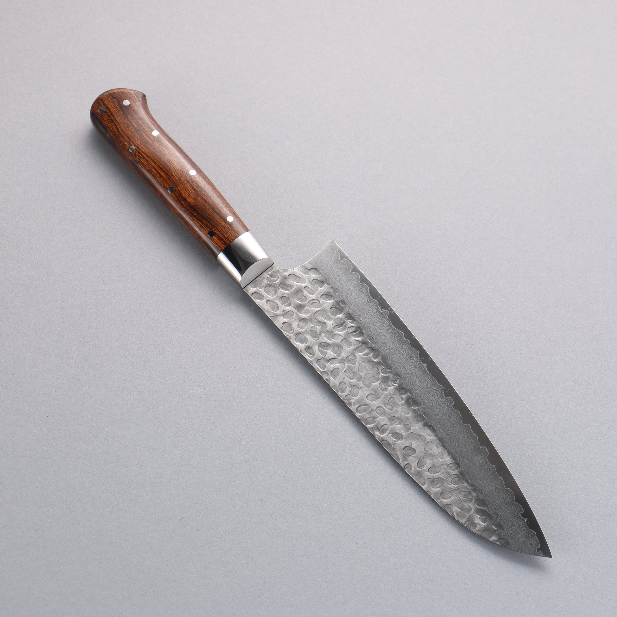 堺 孝行 VG10 33層 ダマスカス 三徳包丁 180mm デザートアイアンウッド（杉原モデル）柄 - 清助刃物