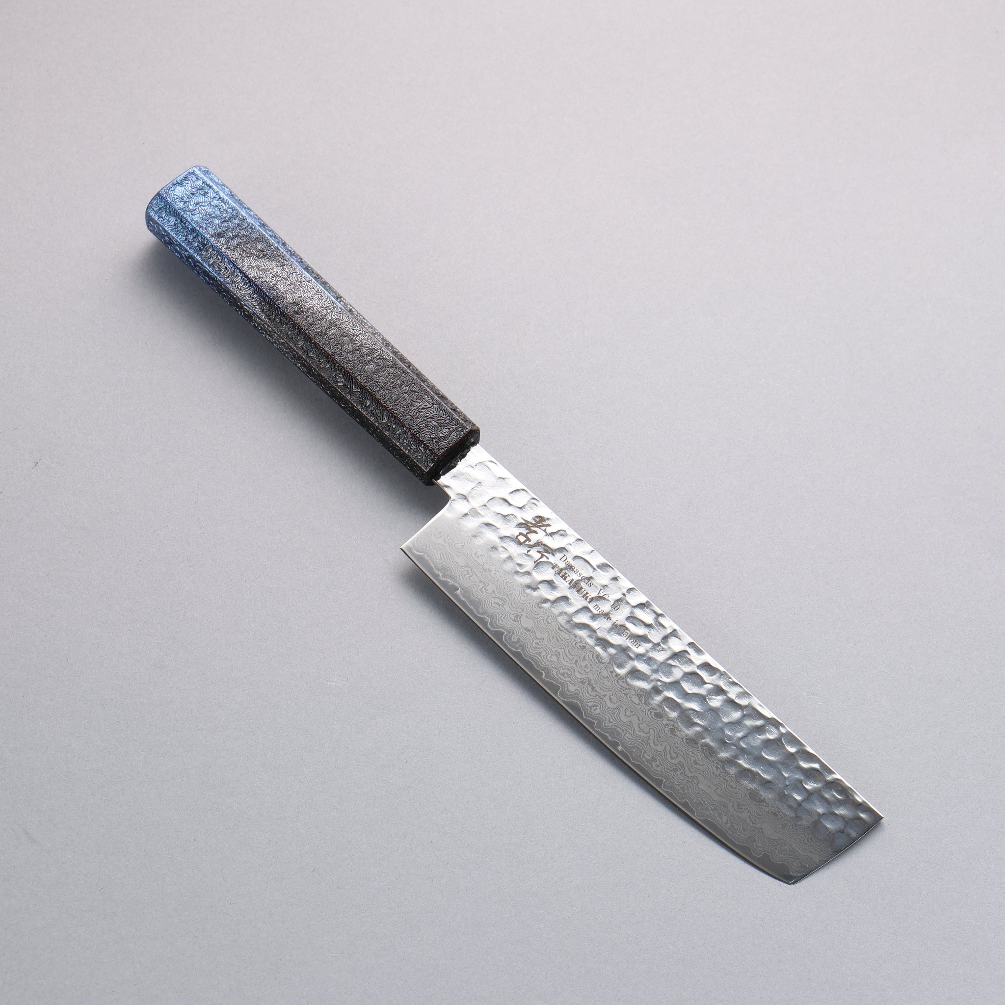 堺 孝行 琳凰 VG10 33層 ダマスカス 菜切包丁 和包丁 160mm 青漆塗り柄 - 清助刃物