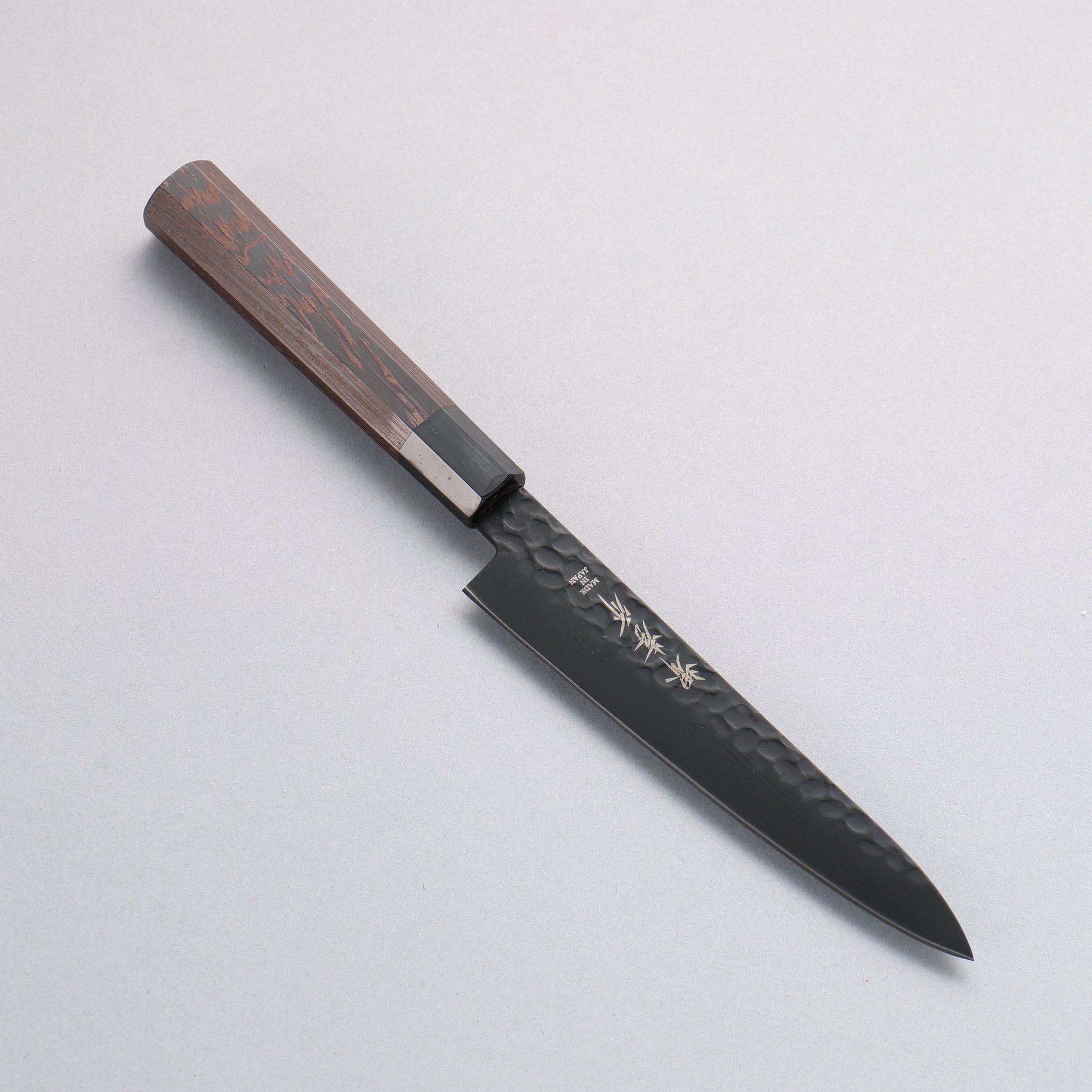 堺 孝行 黒影 V金10号 鎚目 テフロン加工 ペティーナイフ 150mm ウエンジ柄 - 清助刃物