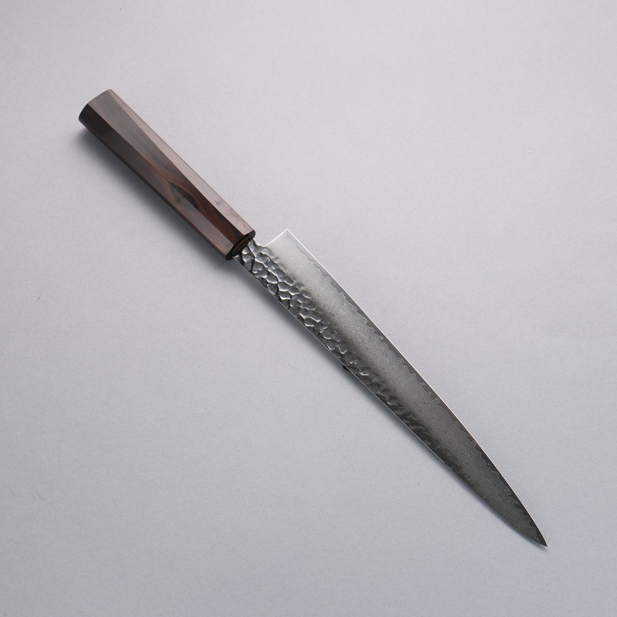 堺 孝行 VG10 33層 ダマスカス 筋引包丁 240mm 黒檀 (6角ティアドロップ)柄 - 清助刃物