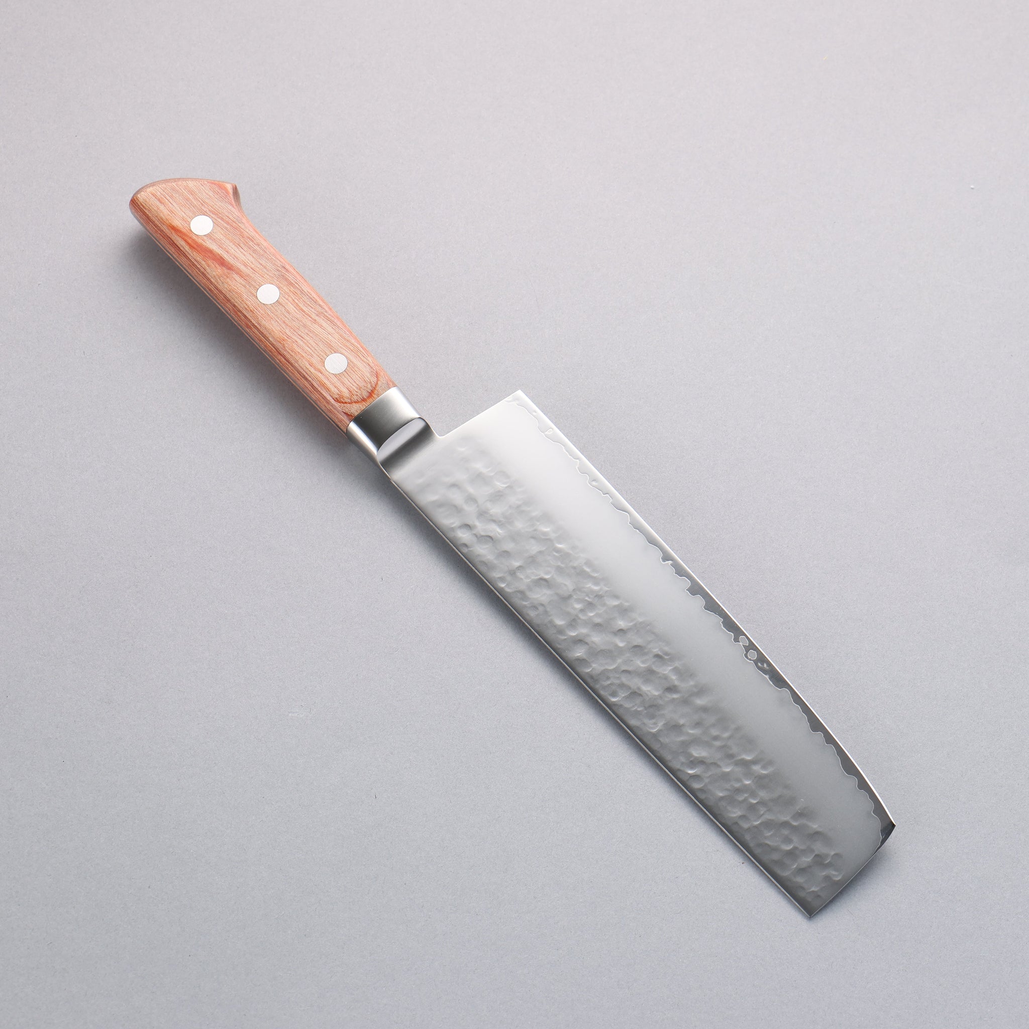 堺 孝行 V金5号 鎚目 菜切包丁 180mm 茶合板柄 - 清助刃物