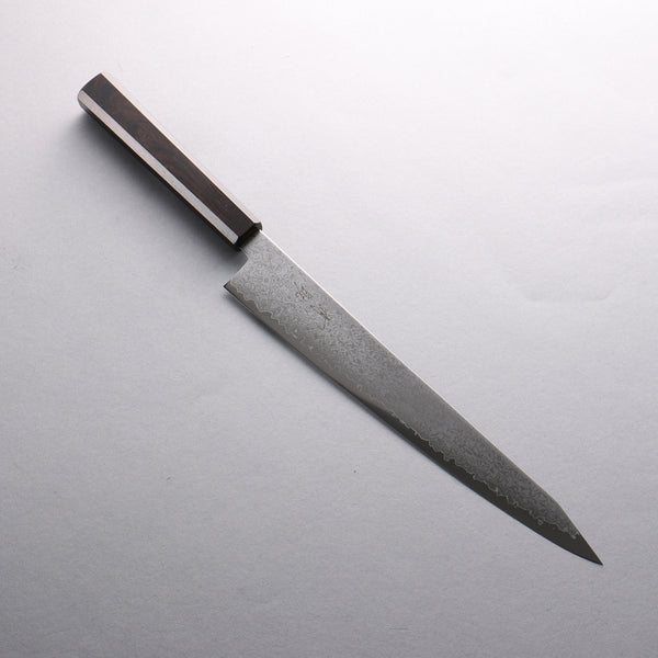 【年末セール！！期間限定15%引き】儀式包丁【新品・未使用】 清助 V金10号 ダマスカス 切付筋引包丁 270mm 黒檀柄 – 清助刃物 Japan
