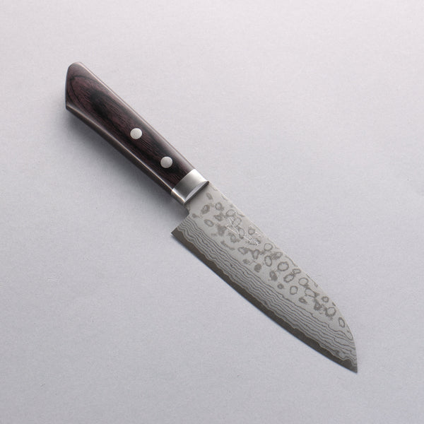清助 V金10号 ダマスカス 小三徳包丁 135mm 黒合板柄 – 清助刃物 Japan