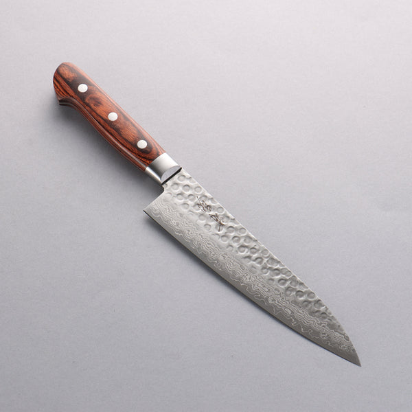 清助 VG10 17層 ダマスカス 牛刀包丁 180mm マホガニー柄 – 清助刃物 Japan