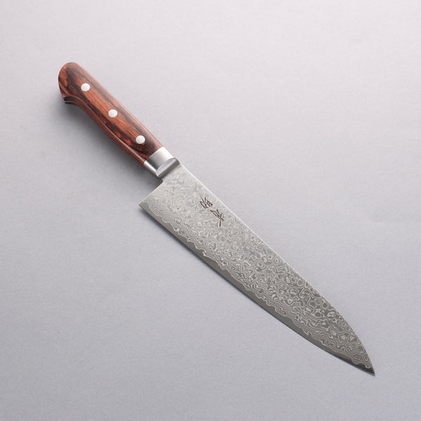 清助 木星 ZA-18 鏡面仕上げ ダマスカス 牛刀包丁 210mm 茶合板柄