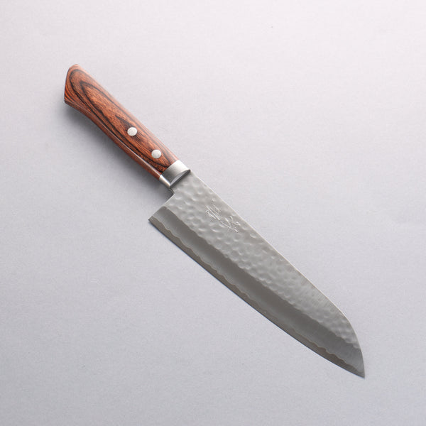 真刀　京都　牛刀　包丁 清助 V金1号 鎚目 牛刀包丁 180mm マホガニー柄 – 清助刃物 Japan