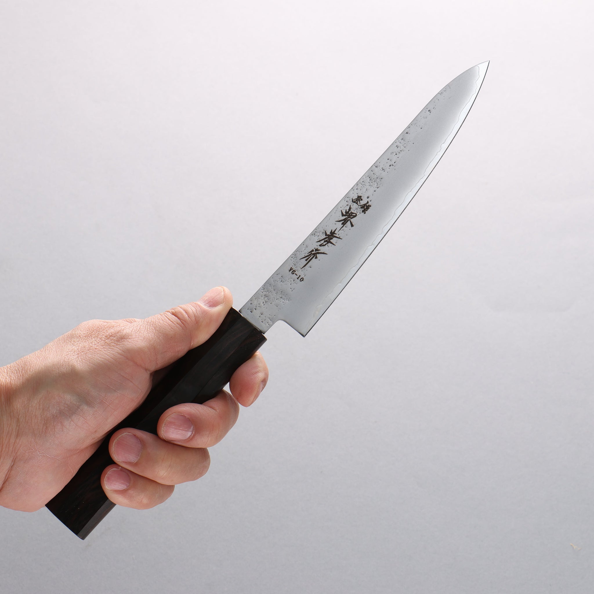 堺 孝行 V金10号 梨地 ペティーナイフ 150mm 黒檀柄 - 清助刃物