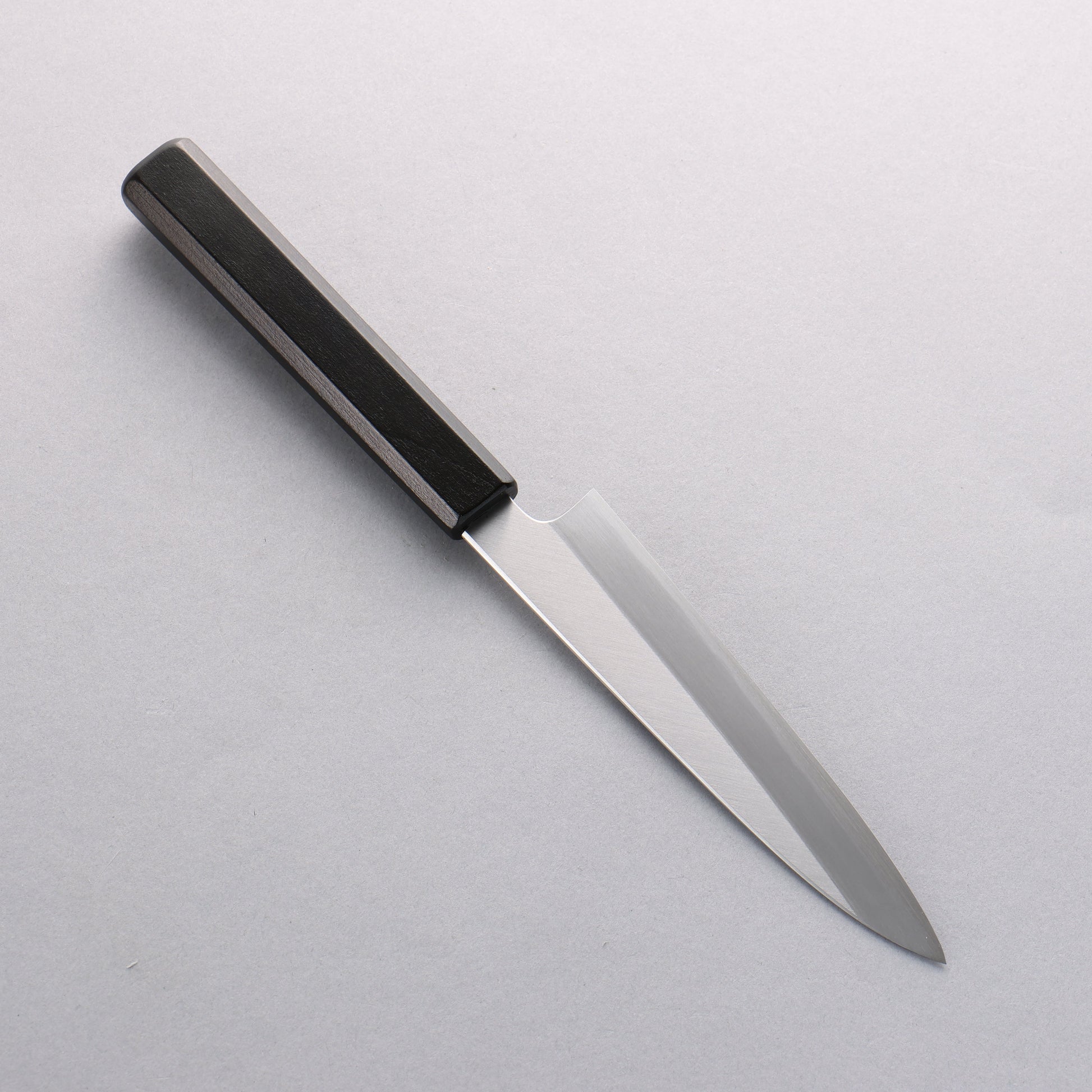 景清 白鋼 ペティーナイフ 150mm 漆塗り (朴)柄 - 清助刃物