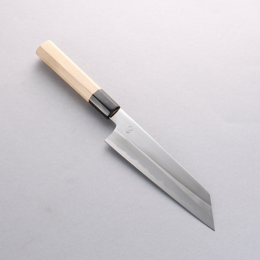 重陽 白鋼 鏡面仕上げ 切付三徳包丁 180mm 朴柄 - 清助刃物