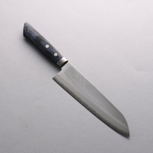 訓平 V金1号 磨き仕上げ 牛刀包丁 180mm 合板 (紺色)柄 - 清助刃物